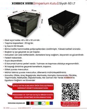 XOBBOX X60B / Imperium Kutu / Siyah 60 LT