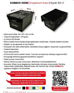 XOBBOX X60B / Imperium Kutu / Siyah 60 LT