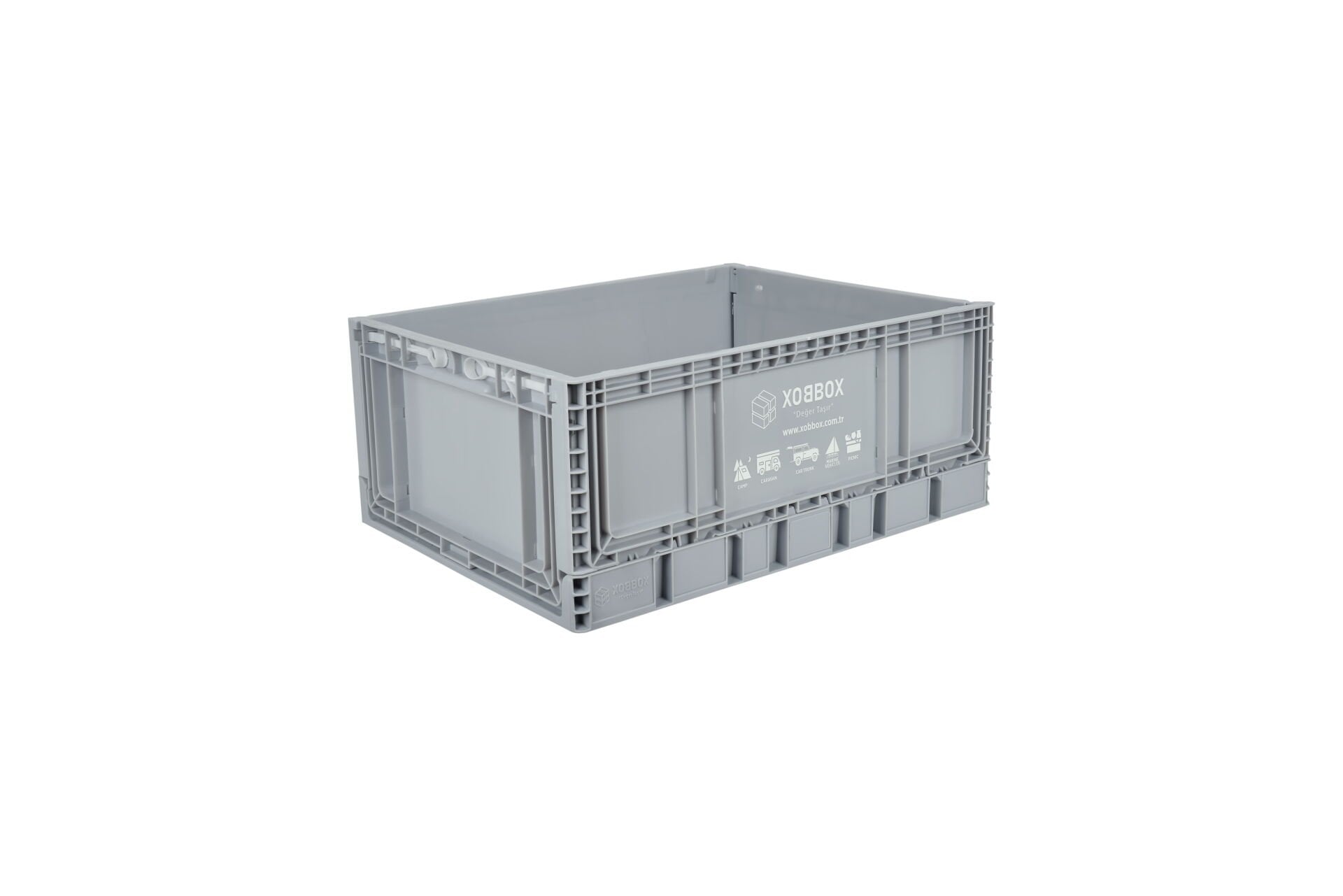 XOBBOX XF50G / Katlanır Saklama Kutusu / Folding Storage Box / Gri 50 LT