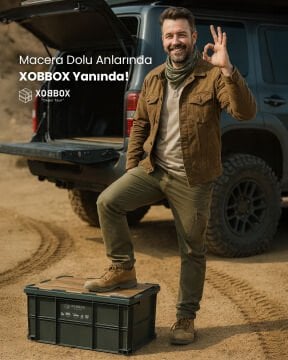 XOBBOX XW55AG / Imperium Outdoor Kutu / Kamp Masası / Kamp Kutusu / Haki 55 LT