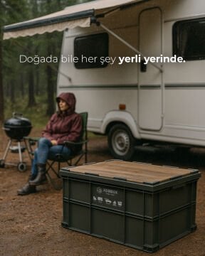 XOBBOX XW55AG / Imperium Outdoor Kutu / Kamp Masası / Kamp Kutusu / Haki 55 LT