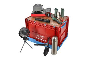 XOBBOX XF90BM / Folding Storage Box / Katlanır Saklama Kutusu / Fan Colors / Taraftar Renkler / Bordo Mavi / 90 LT