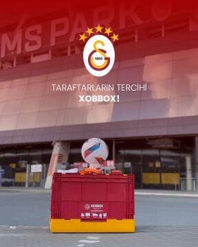 XOBBOX XF90RY / Folding Storage Box / Katlanır Saklama Kutusu / Fan Colors / Taraftar Renkler / Sarı Kırmızı / 90 LT