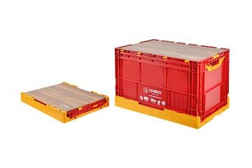 XOBBOX XF90RY / Folding Storage Box / Katlanır Saklama Kutusu / Fan Colors / Taraftar Renkler / Sarı Kırmızı / 90 LT