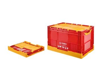 XOBBOX XF90RY / Folding Storage Box / Katlanır Saklama Kutusu / Fan Colors / Taraftar Renkler / Sarı Kırmızı / 90 LT