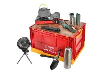 XOBBOX XF90RY / Folding Storage Box / Katlanır Saklama Kutusu / Fan Colors / Taraftar Renkler / Sarı Kırmızı / 90 LT