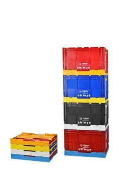 XOBBOX XF90RY / Folding Storage Box / Katlanır Saklama Kutusu / Fan Colors / Taraftar Renkler / Sarı Kırmızı / 90 LT