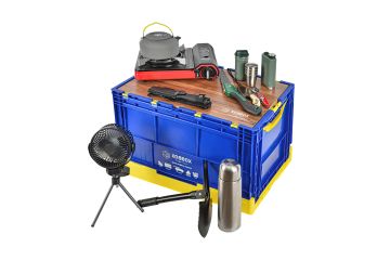 XOBBOX XF90NY / Folding Storage Box / Katlanır Saklama Kutusu / Fan Colors / Taraftar Renkler / Sarı Lacivert / 90 LT