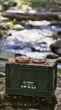 XOBBOX XF90AG / Folding Storage Box / Katlanır Saklama Kutusu / Haki 90 LT