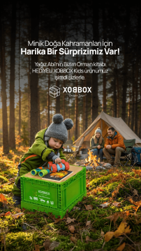 XOBBOX XF25YG (Kids) / Folding Storage Box / Katlanır Saklama Kutusu / Yeşil 25 LT (HEDİYELİ)