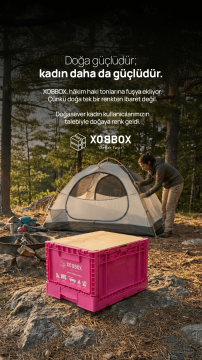 XOBBOX XF25F / Folding Storage Box / Katlanır Saklama Kutusu / Fuşya 25 LT