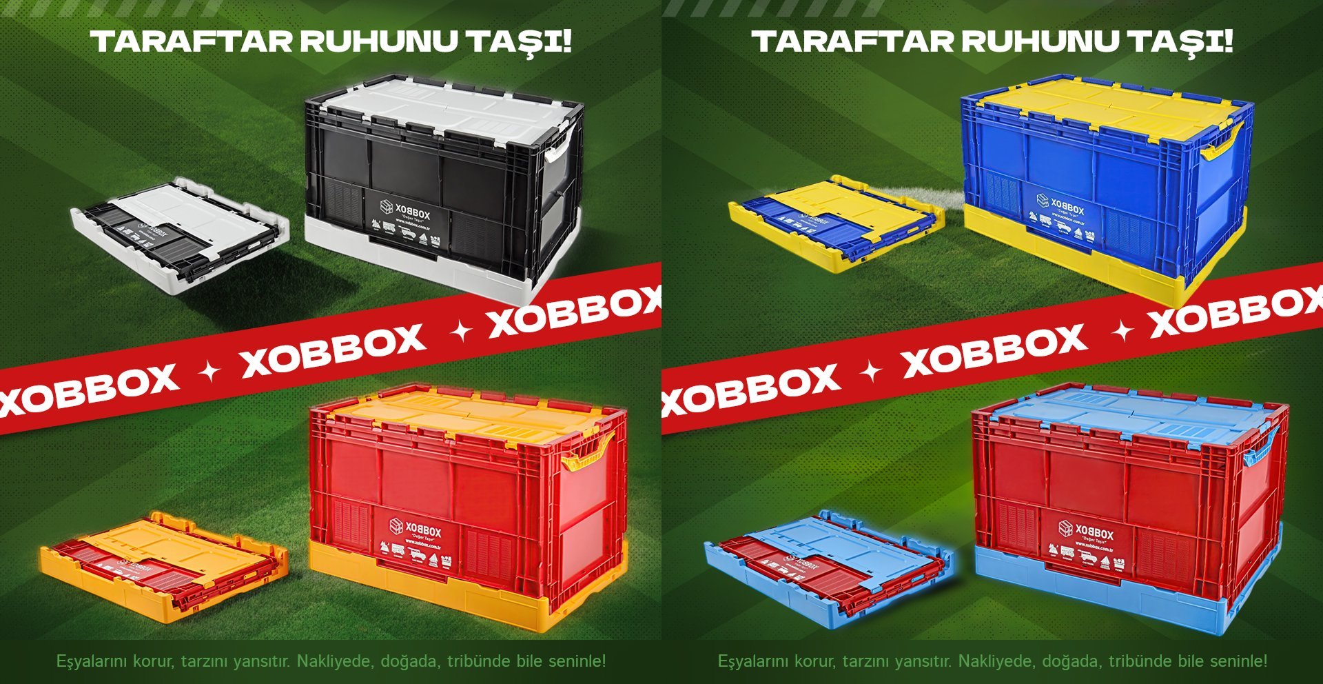 XOBBOX XF90NY / Folding Storage Box / Katlanır Saklama Kutusu / Fan Colors / Taraftar Renkler