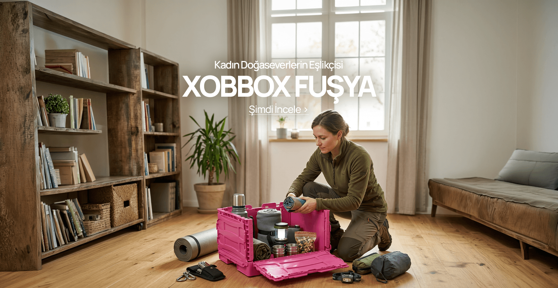 XOBBOX XF25F / Folding Storage Box / Katlanır Saklama Kutusu / Fuşya 25 LT