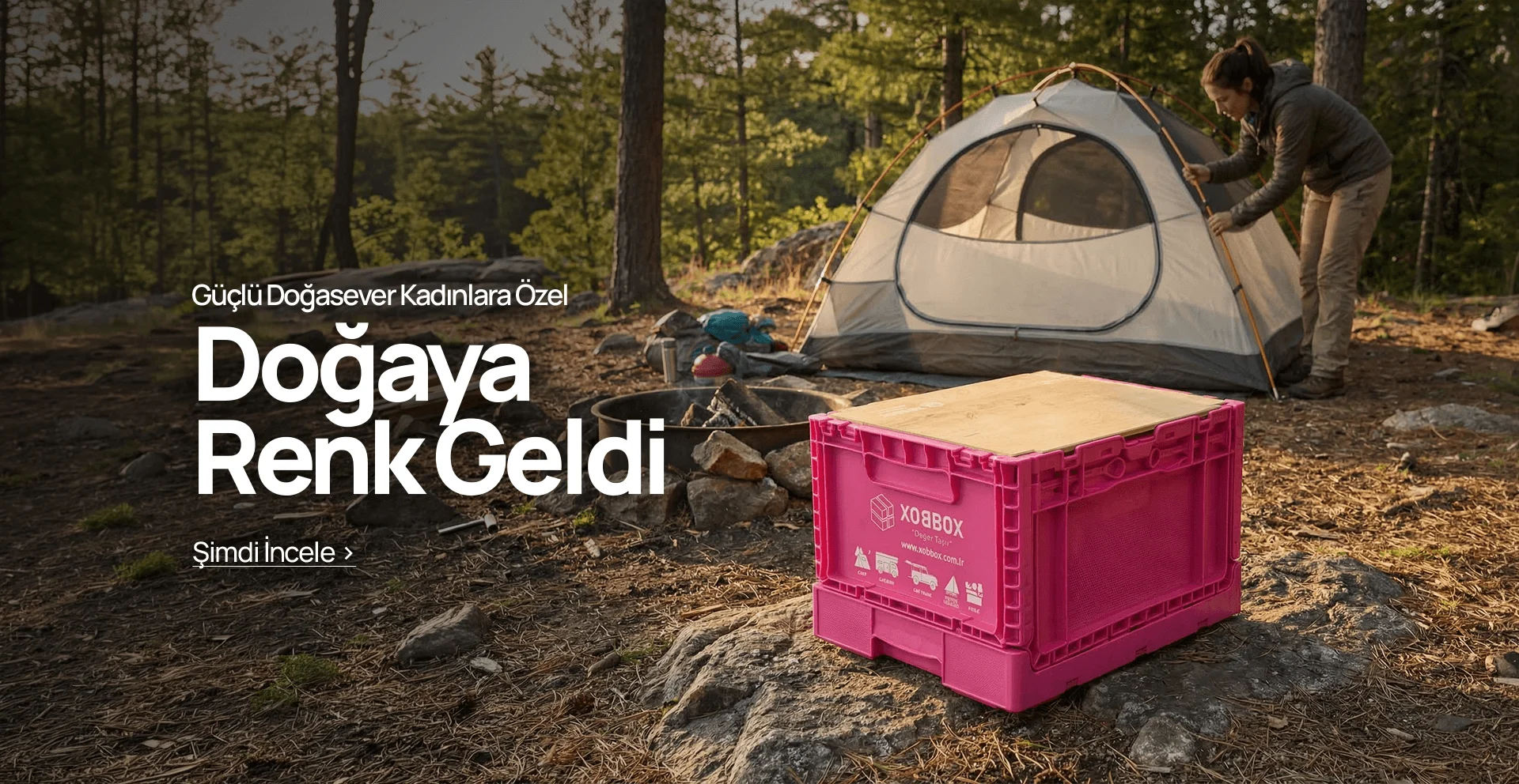 XOBBOX XF25F / Folding Storage Box / Katlanır Saklama Kutusu / Fuşya 25 LT